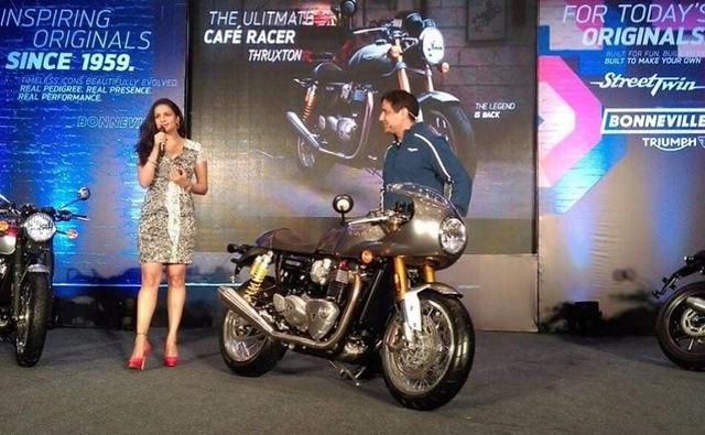 ट्रायंफ मोटरसाइकिल ने शुक्रवार को भारत में अपनी कैफे रेसर बाइक थ्रक्सटन आर को लॉन्च कर दिया। ट्रायंफ थ्रक्स्टन आर की भारत में एक्स-शोरूम कीमत 10.9 लाख रुपये रखी गई है।