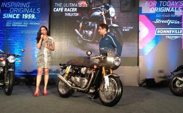 Triumph Motorcycles today launched the new, 2016 Thruxton R cafe racer in India priced at Rs. 10.9lakh.