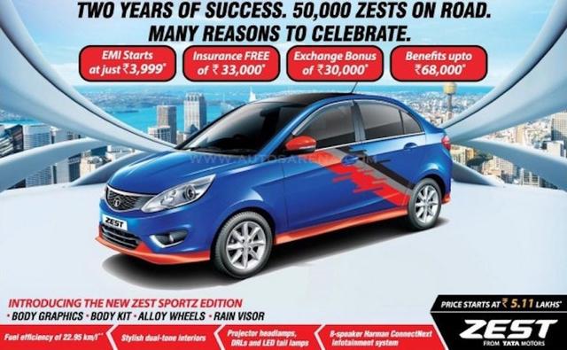 टाटा मोटर्स ने जेस्ट स्पोर्ट्स एडिशन को भारत में लॉन्च कर दिया है। इस कार के साथ डीलर लेवल पर करीब 20,000 रुपये की एक्सेसरी पैकेज उपलब्ध होगा।