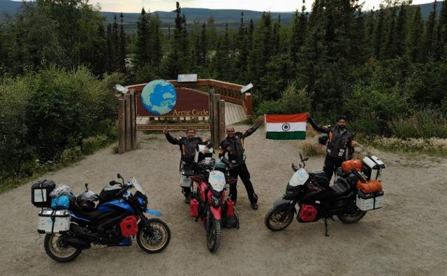 Three riders on Bajaj Dominar motorcycles covered 51,000 km from the Arctic Circle to the Antarctic, without any breakdown or service support.