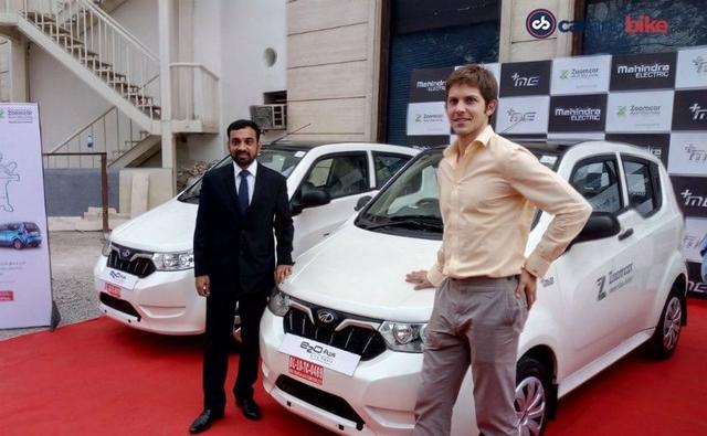 Mahindra has offered 100 e2oPlus electric car on Zoomcar's platform in Delhi.