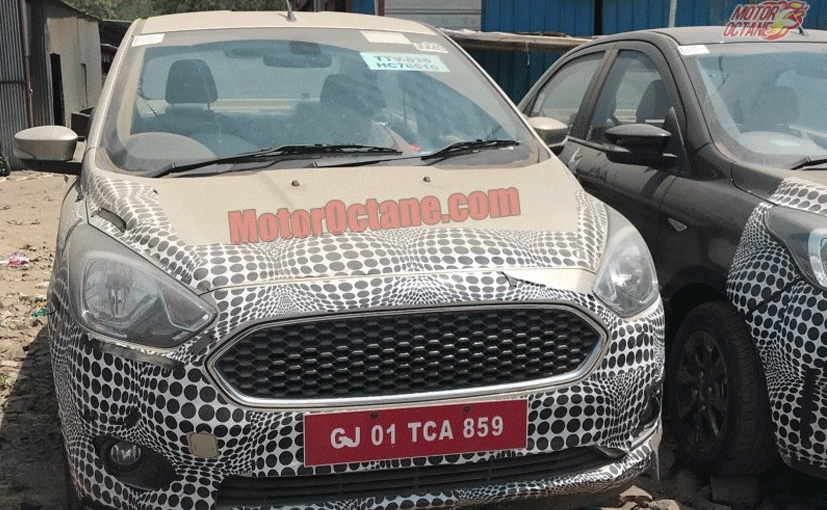 The Ford Aspire facelift has been spied again and this time around we also get a sneak-peek of the new cabin, which now comes with a dashtop touchscreen infotainment system similar to the Freestyle and EcoSport.