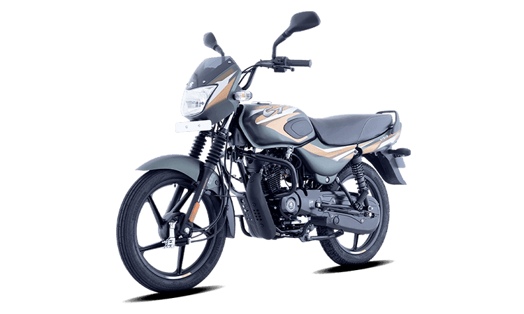 Bajaj CT 100 Matte Olive Green with Yellow Decals