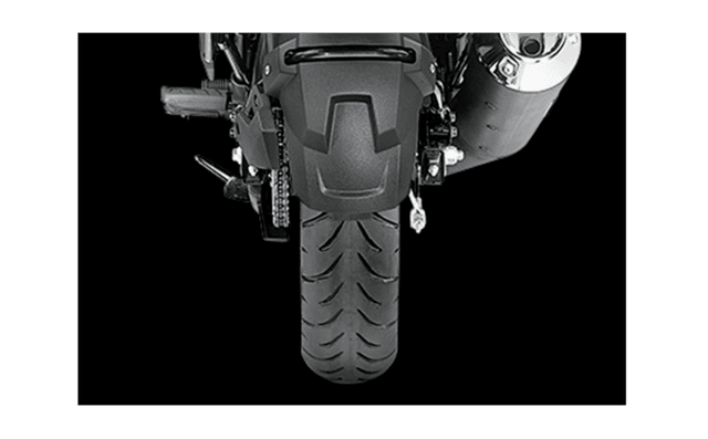 Wide Rear Tyre With Hugger Fender