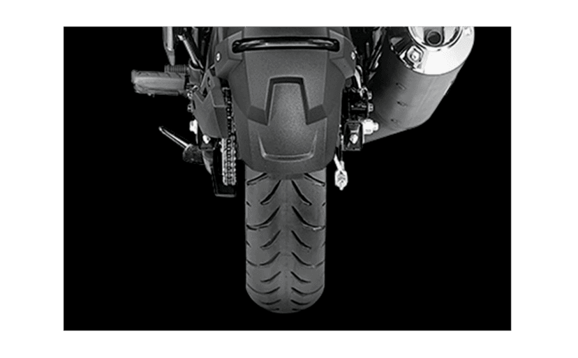 Wide Rear Tyre With Hugger Fender
