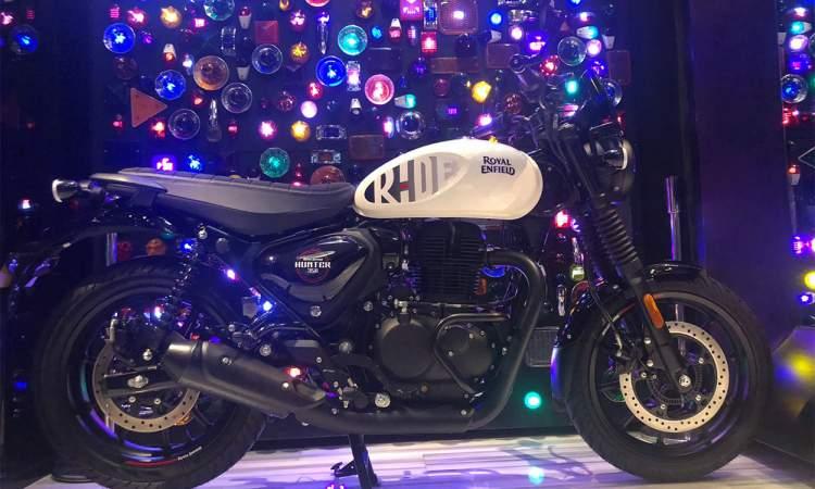 Royal enfield hunter 350 sideview