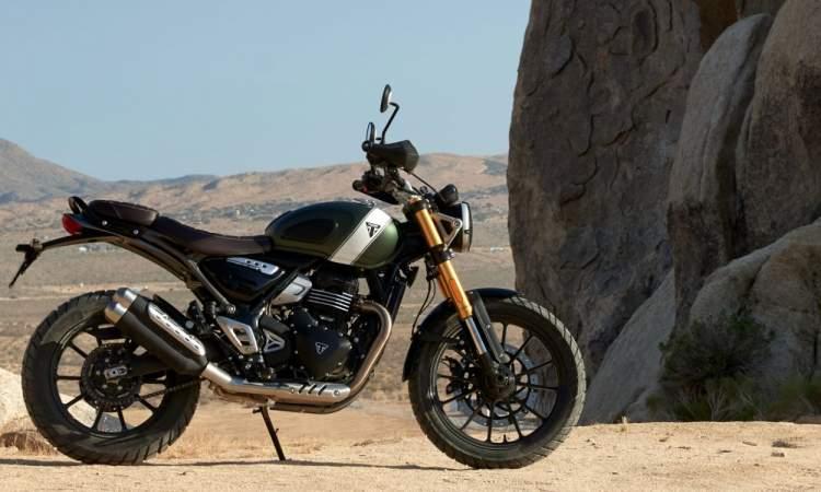 2023 triumph scrambler 400 x side view