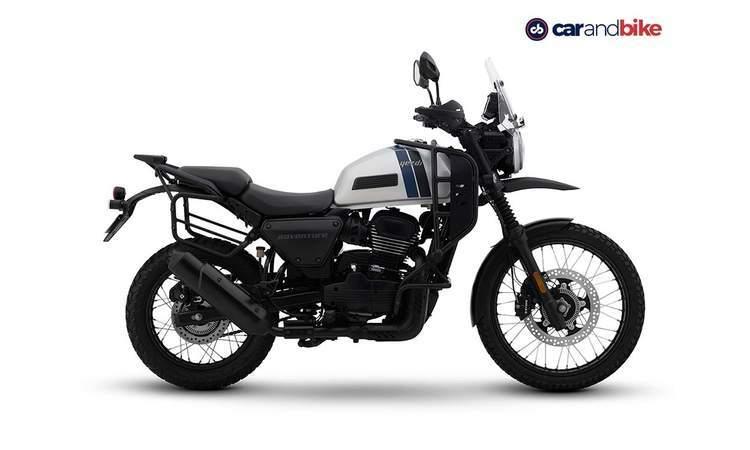 Yezdi Adventure White Sideview