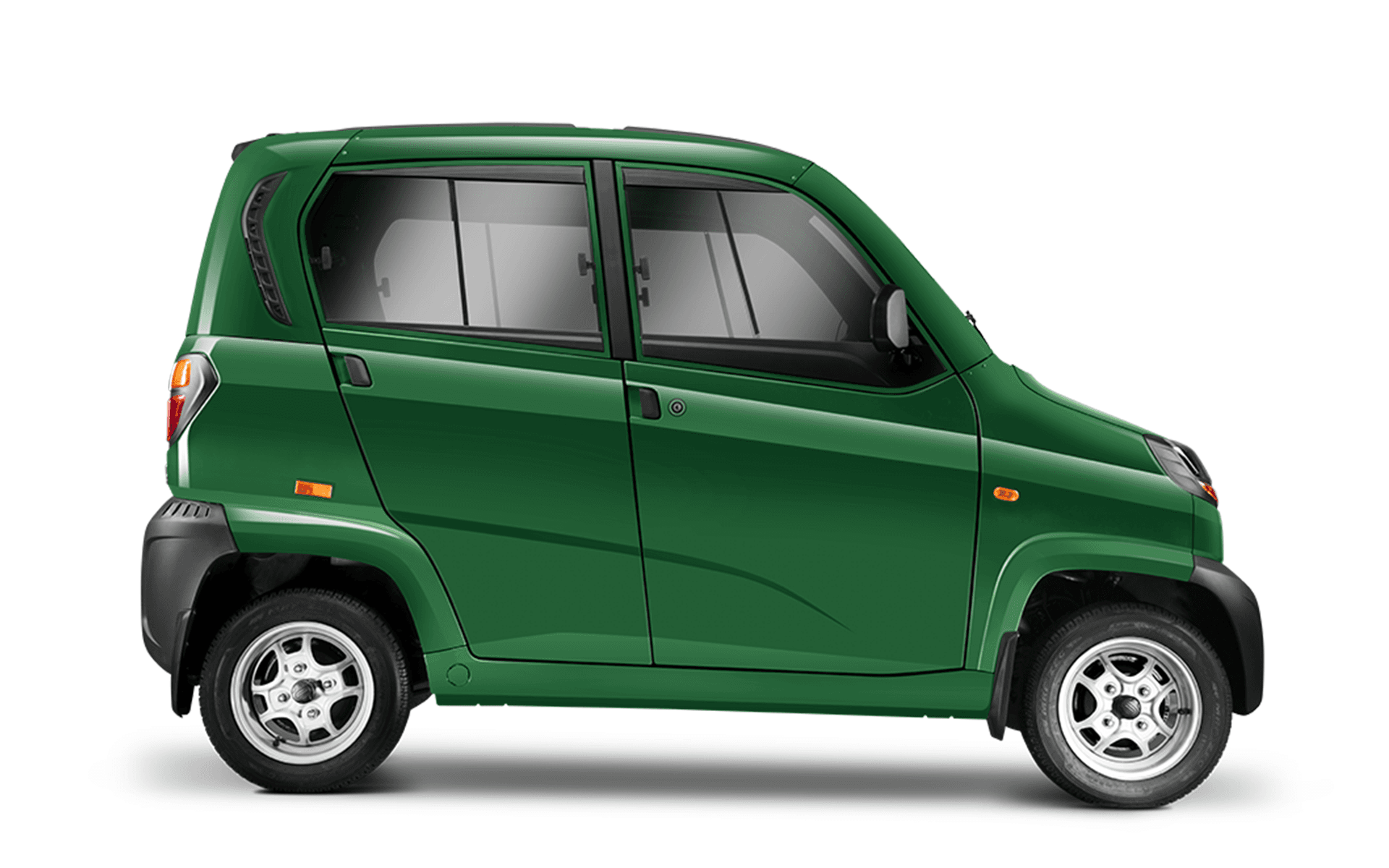 Bajaj Qute Green Right Side View