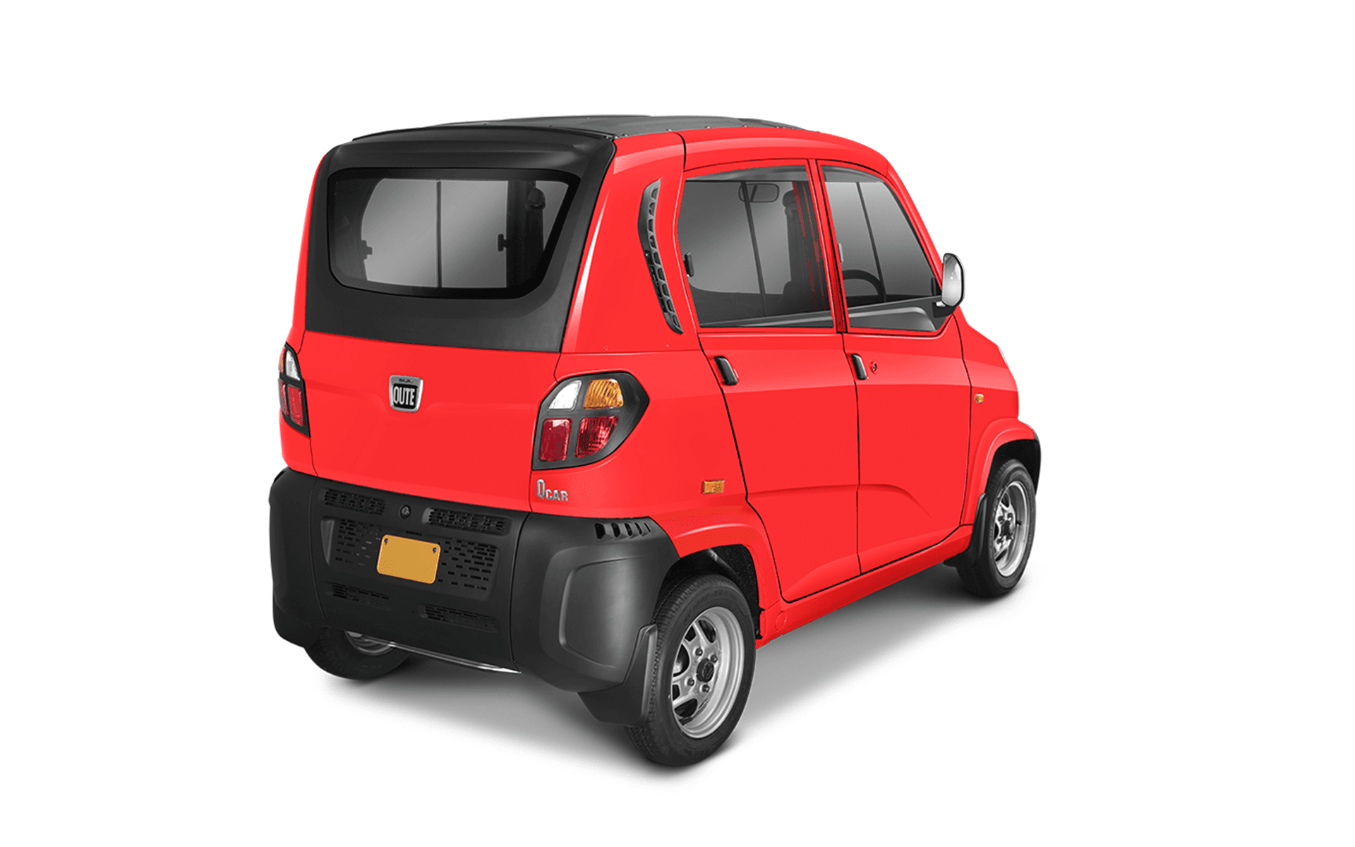 Bajaj Qute Red Right Side View