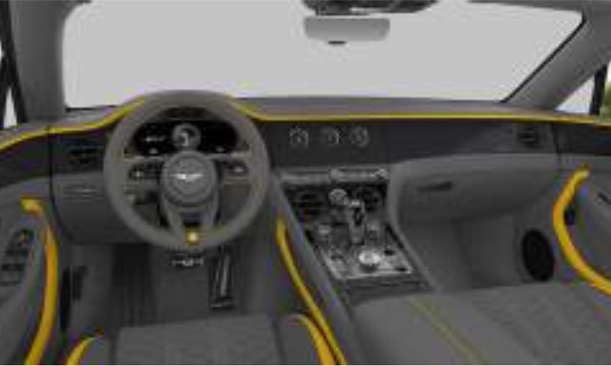 Bentley continental interior yellow