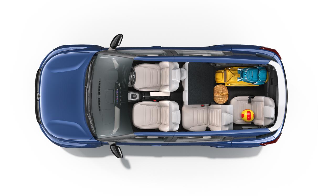 Citroen c3 aircross topview with high bootspace