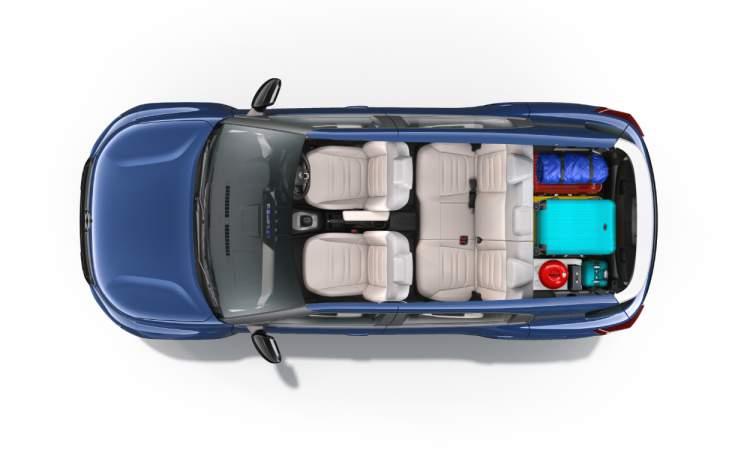 Citroen c3 aircross topview with seating