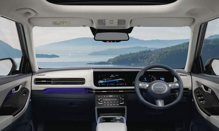 Overall Interior Layout 1st Row Dashboard Hyundai creta EV