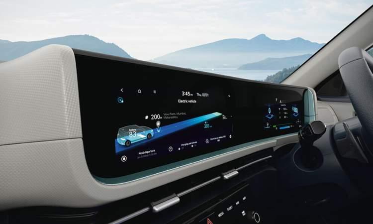 Connected Screens Angle Hyundai creta EV