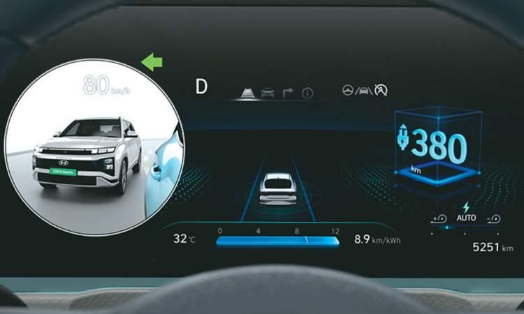 Safety Smart Sense Blind Spot View Monitor Hyundai creta EV