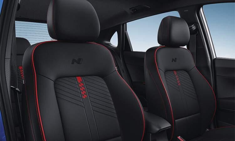 Chequered flag design leather seats with N logo