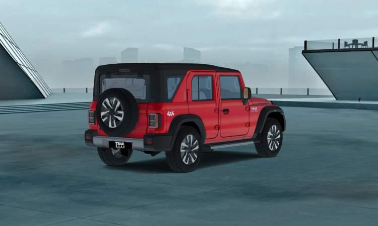 Mahindra thar roxx back right corner view
