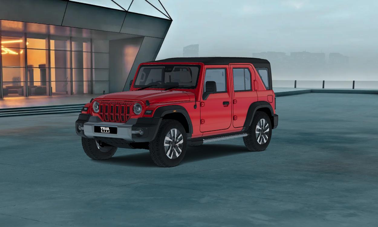Mahindra thar roxx front left corner view