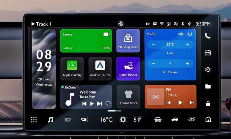 Mg windsor ev touchscreen