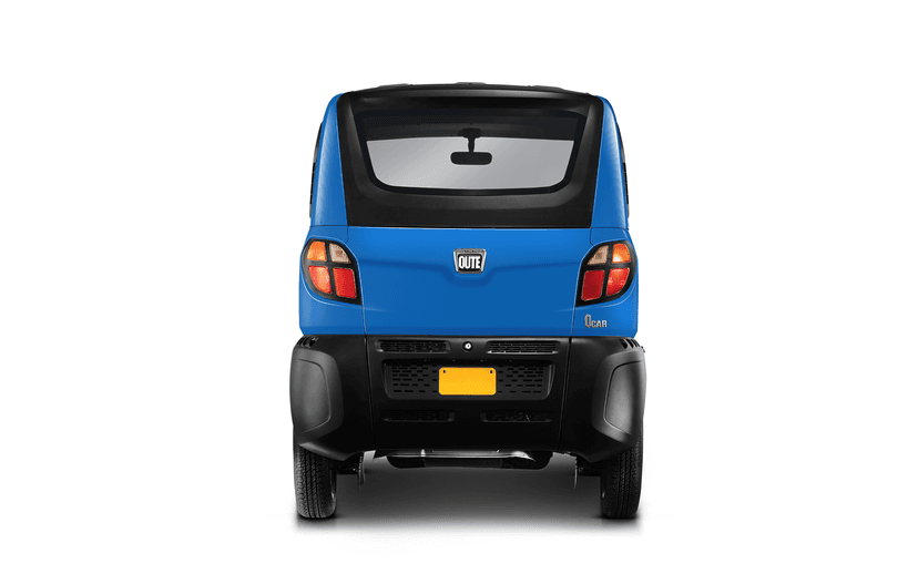 Bajaj Qute Blue Rear View
