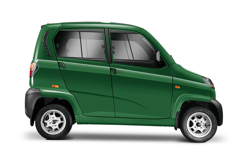 Bajaj Qute Green Right Side View