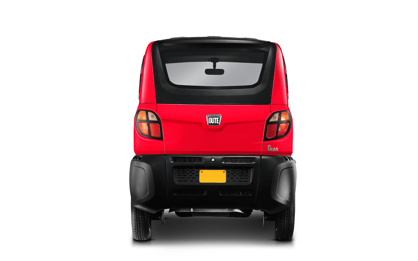 Bajaj Qute Red Rear View