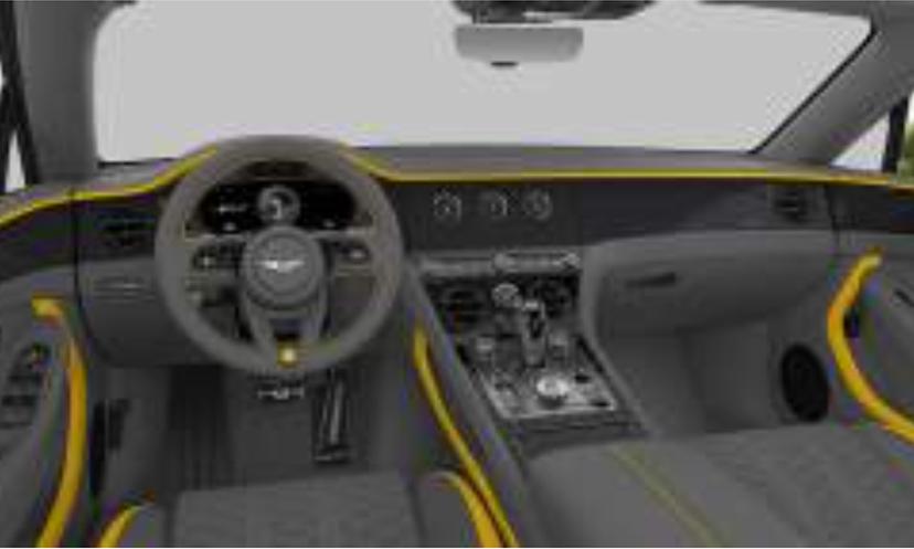 Bentley Continental Interior Yellow