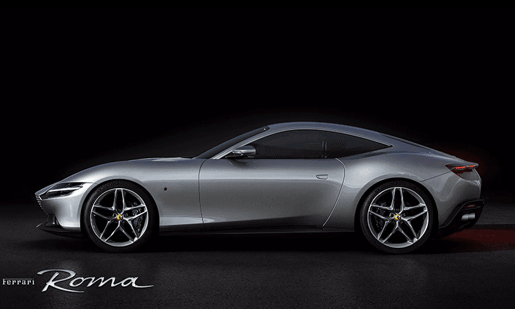 Ferrari roma side view
