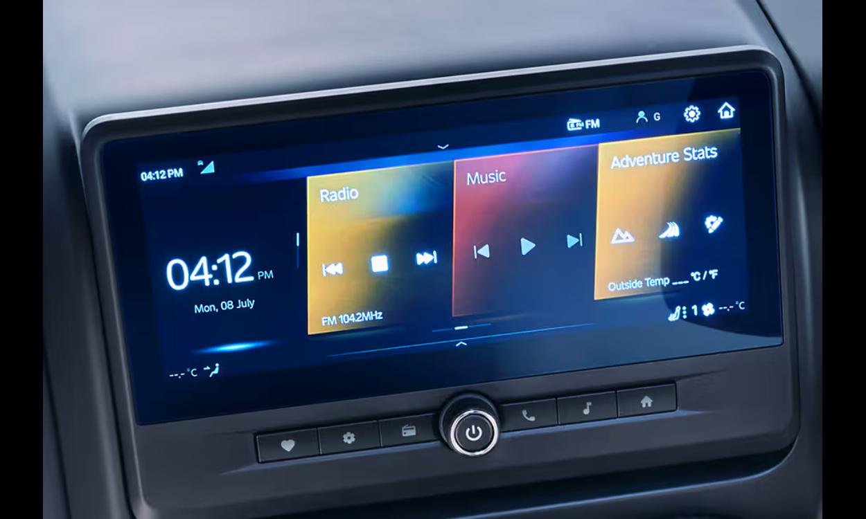 Mahindra thar roxx infotainment System Main Menu