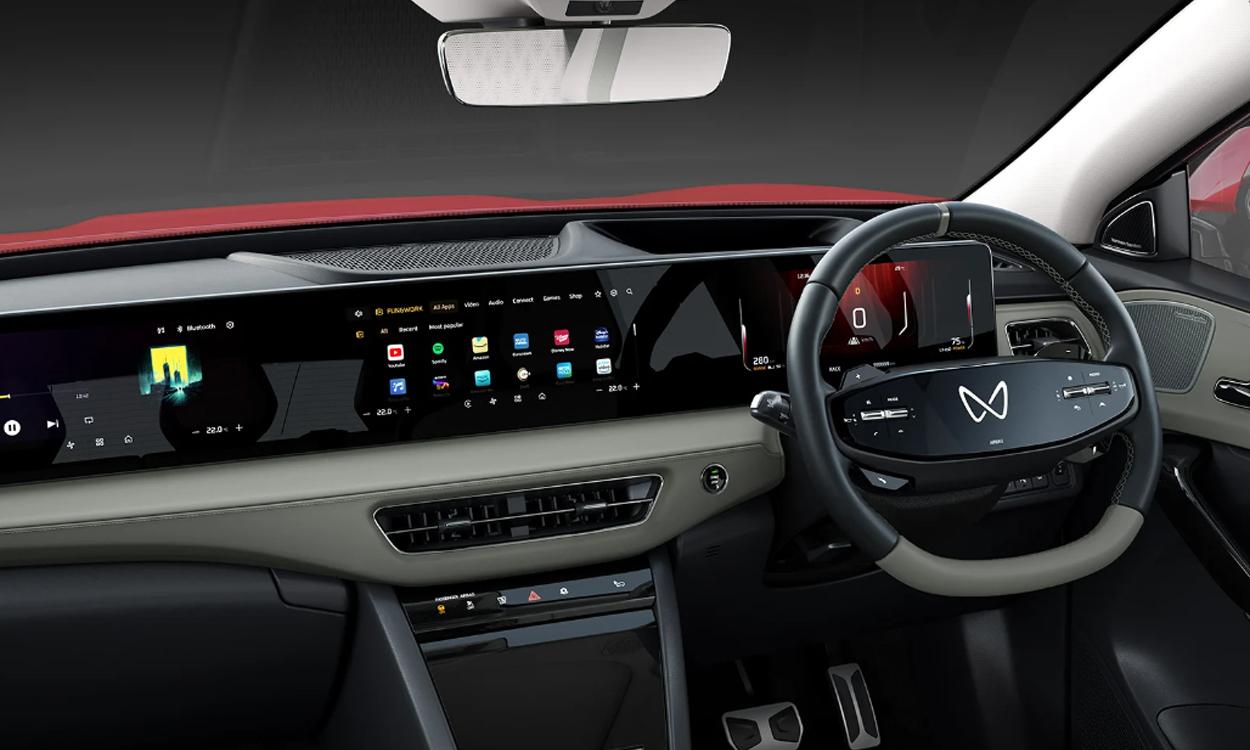 mahindra xev 9e interior instrument cluster