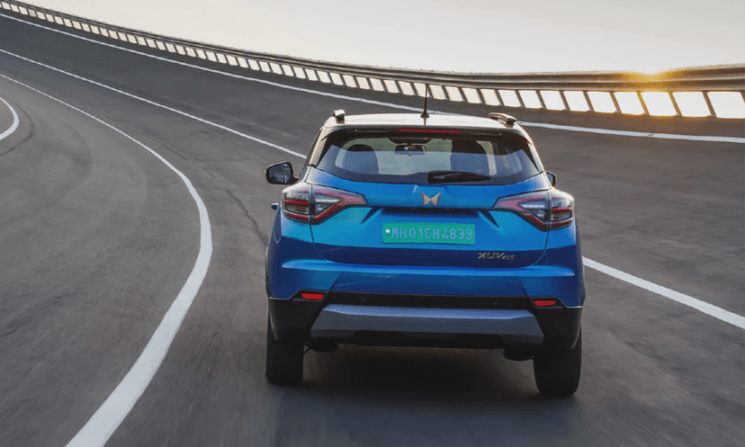 Mahindra Xuv400 Blue Rear View