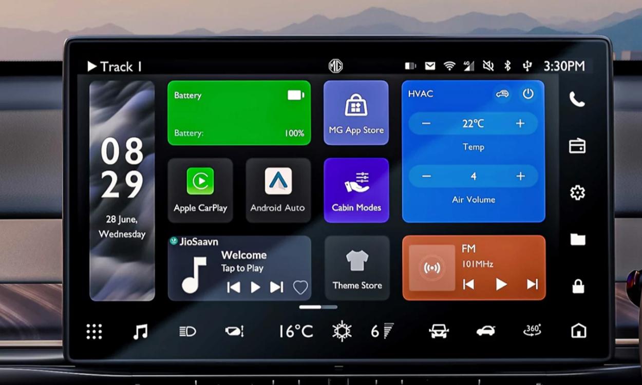 Mg windsor ev touchscreen