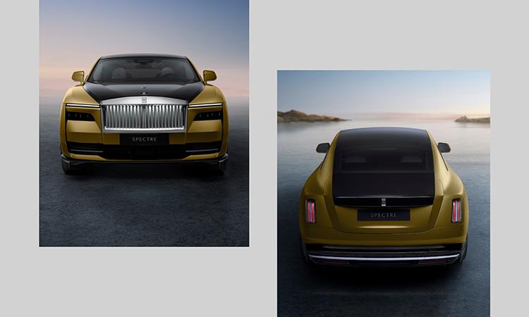 Rolls royce spectre front and rearview