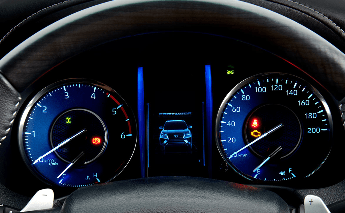 2021 Toyota Fortuner Cool Blue Combimeter Theme