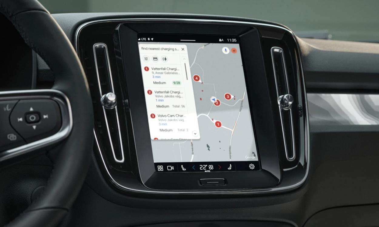 Navication in Volvo EX40