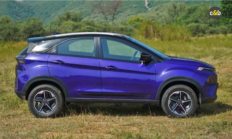 Tata Nexon Sideview Blue