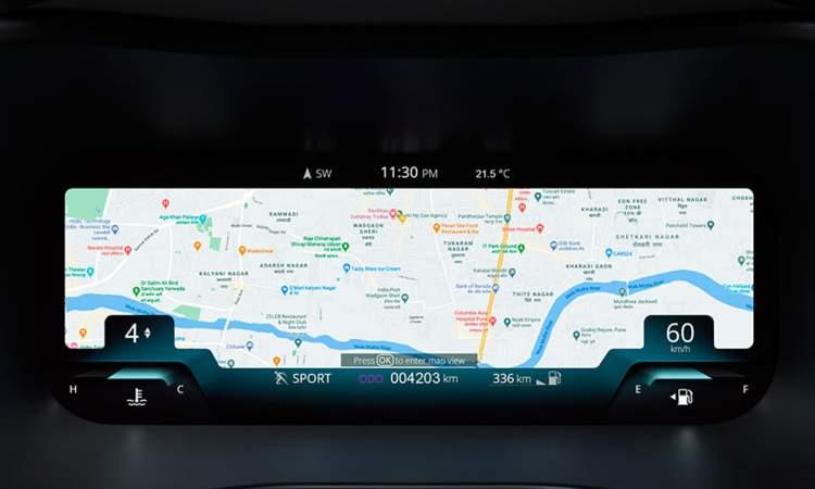 2023 tata nexon navigation display on instrument cluster