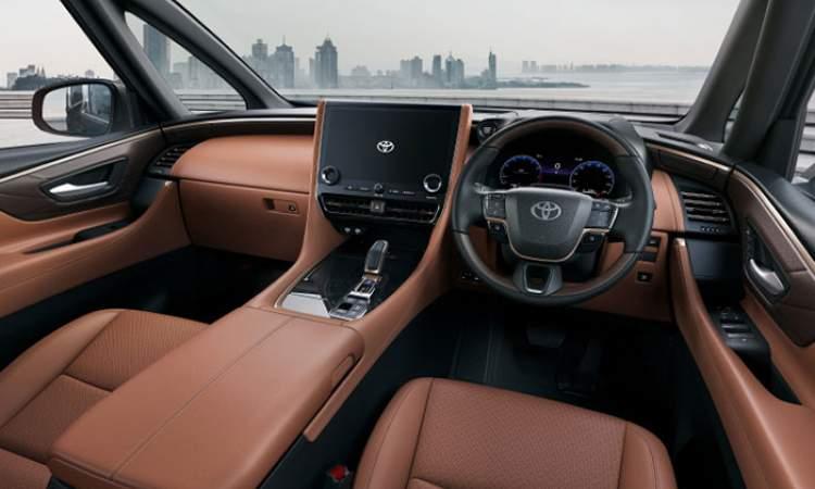 Premium dual tone dashboard with leather finish and wooden inserts