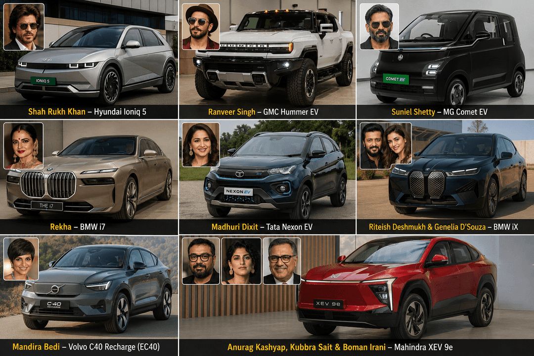 Bollywood Celebrities Who Switched To EVs छोटी सिटी EV से लेकर लग्ज़री इलेक्ट्रिक सेडान और SUV तक, ज़्यादा से ज़्यादा बॉलीवुड सेलेब्रिटी चुपचाप अपने गैराज में इलेक्ट्रिक कारें शामिल कर रहे हैं.