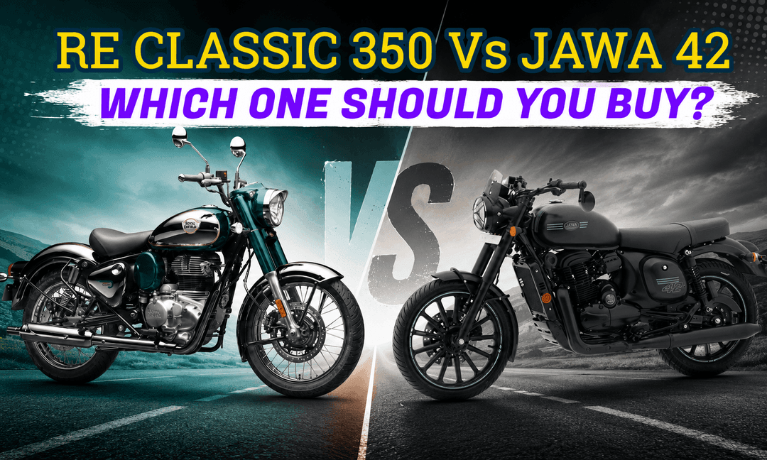 Royal Enfield Classic 350 vs Jawa 42: Retro Vs Performance – Which One Should You Buy? रॉयल एनफील्ड क्लासिक 350 और जावा 42 का स्टाइल भले ही रेट्रो-प्रेरित हो, लेकिन इनका राइडिंग अनुभव, परफॉर्मेंस और कुल मिलाकर इनका मिज़ाज बिल्कुल अलग है.