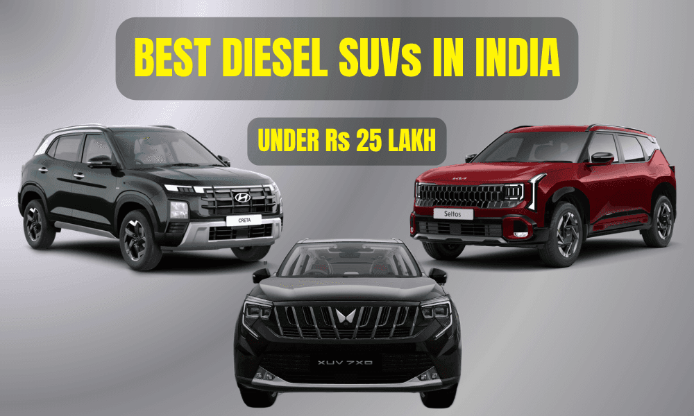 अगर आप रु.25 लाख से कम कीमत वाली डीज़ल SUV की तलाश में हैं, तो यहाँ कुछ बेहतरीन विकल्प दिए गए हैं.