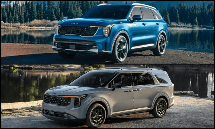 Kia Confirms Sorento Hybrid, Carnival Hybrid For India By 2030 सोरेंटो, किआ की तीन-रो वाली कार है जो विदेशों में बेची जाती है, जबकि कार्निवल हाइब्रिड और साइरोस ईवी को 2030 तक बाजार में उतारा जाएगा.