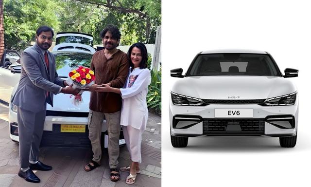 तेलुगु अभिनेता नागार्जुन को उनकी पत्नी के साथ उनके घर पर EV6 की डिलेवरी लेते हुए देखा गया.