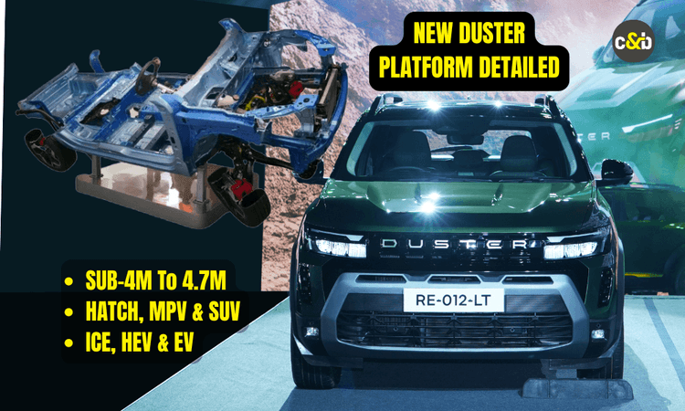 New Renault Duster’s Global Modular Platform Can Spawn Nexon Rival, Sedans, MPVs & More रेनॉ का कहना है कि नया मॉड्यूलर प्लेटफॉर्म विभिन्न प्रकार के टॉप हैट और 4 मीटर से कम लंबाई से लेकर 4.7 मीटर तक के मॉडलों को एडजेस्ट करने के लिए डिज़ाइन किया गया है.