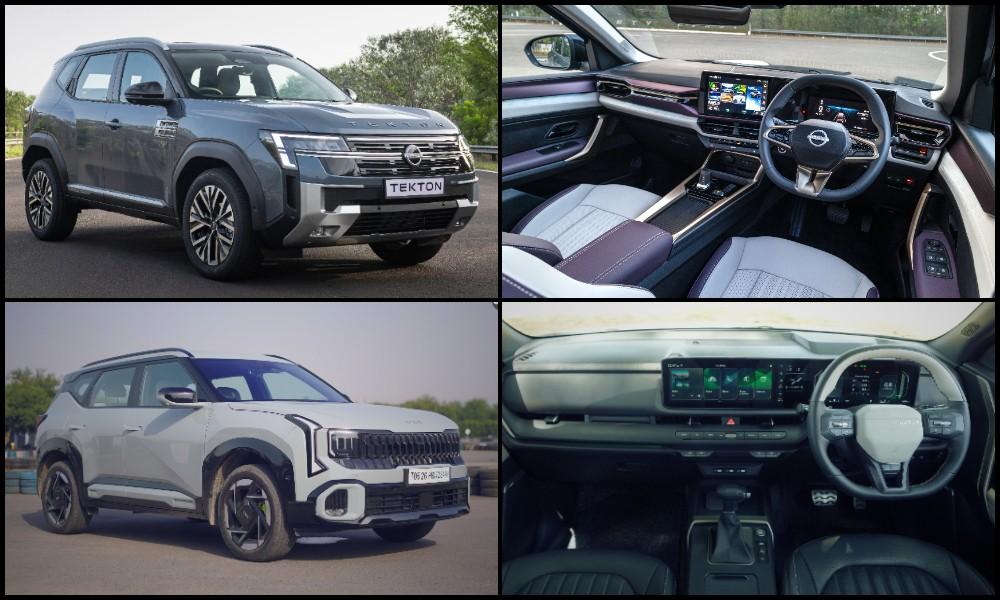 निसान टेक्टॉन ने भारत के सबसे ज़्यादा कॉम्पिटिशन वाले SUV सेगमेंट में एंट्री की है और सीधे किआ सेल्टॉस को टक्कर दे रही है. आइये देखते हैं कि डाइमेंशन, फ़ीचर्स, सेफ़्टी, पावरट्रेन और कीमत के मामले में इन दोनों के टॉप-एंड वेरिएंट्स की तुलना कैसी है.