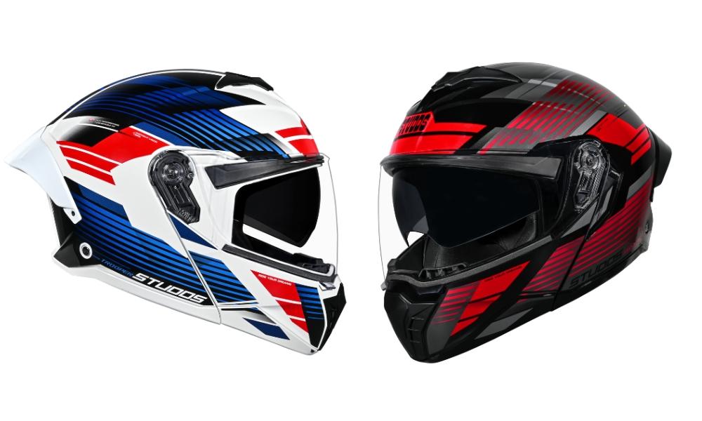 Studds Trooper Trail Flip-Up Helmet Launched in India at Rs 2,125 स्टड्स ने अपनी 'ट्रूपर' हेलमेट रेंज का विस्तार करते हुए नया 'ट्रेल' एडिशन पेश किया है, जिसमें नए ग्राफिक्स और रंग बदलने वाला (कलर-शिफ्टिंग) पेंट ऑप्शन दिया गया है.