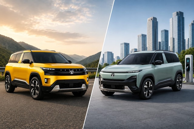 Tata Sierra ICE vs EV: What Are The Differences & Similarities? Tata Sierra ICE vs EV: What Are The Differences & Similarities?
