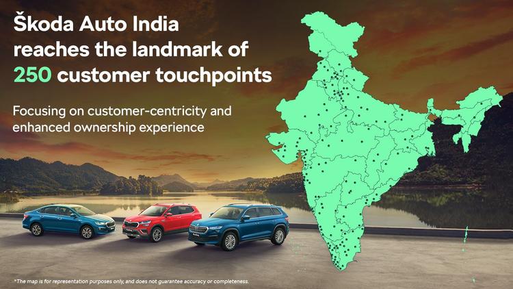 Skoda India Expands Its Network To 250 Touchpoints; Aims To Touch 350 By End Of 2024 गुलबर्गा, कर्नाटक में एक बिक्री आउटलेट के उद्घाटन के साथ कंपनी ने यह आँकड़ा छुआ है. स्कोडा ऑटो इंडिया का लक्ष्य अब 2024 के अंत तक 350 ग्राहक टचप्वाइंट तक पहुंचने का है.