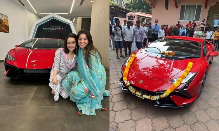 Actor Shraddha Kapoor Brings Home Lamborghini Huracan Tecnica Worth Rs. 4.04 Crore श्रद्धा कपूर ने दशहरे के अवसर पर रॉस एंटेरोस शेड में तैयार लेम्बॉर्गिनी खरीदकर इंटरनेट पर तहलका मचा दिया है. टेक्निका में अपने एरोडायनमिक प्रदर्शन को बढ़ाने के लिए लेम्बॉर्गिनी सियान से प्रेरित शानदर डिजाइन एलिमेंट्स मिलते हैं.